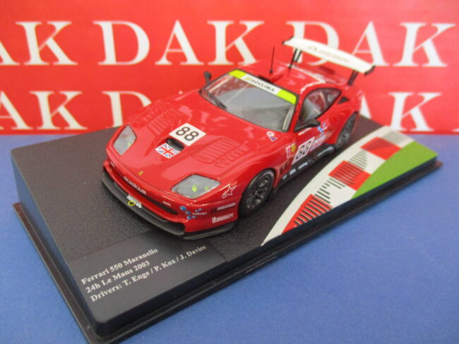 Die cast 1/43 Modellino Auto Ferrari 550 Maranello N88 24H Le Mans 2003 - immagine 2