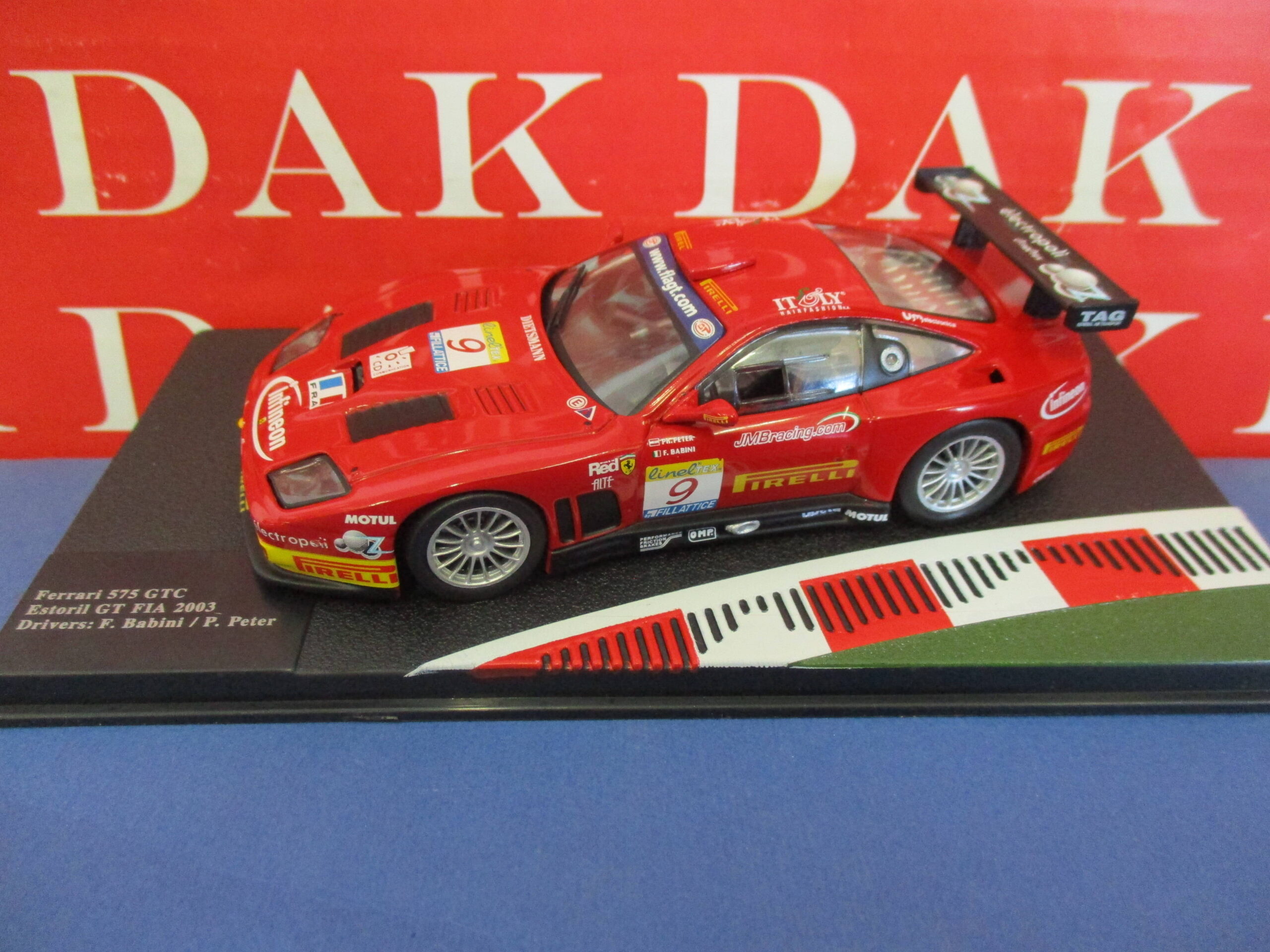 Die cast 1/43 Ferrari 575 GTC N9 Estoril 2003 by Ixo - Dak Mantova sas