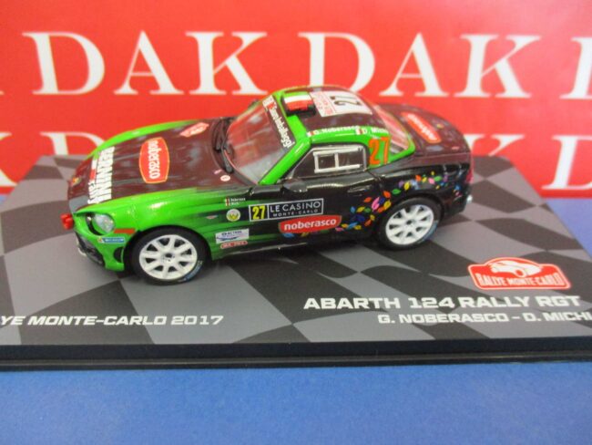 Die cast 1/43 Modellino Auto Fiat 124 Abarth RGT Rally Monte Carlo 2017 Noberasc