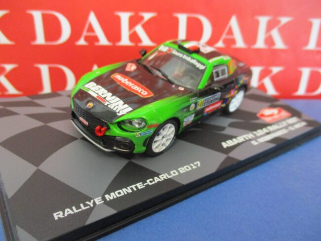 Die cast 1/43 Modellino Auto Fiat 124 Abarth RGT Rally Monte Carlo 2017 Noberasc - immagine 2