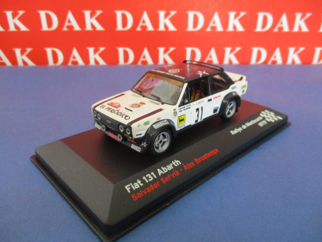 Die cast 1/43 Modellino Auto Fiat 131 Abarth Rally Monte Carlo 1979 S. Servia - immagine 3