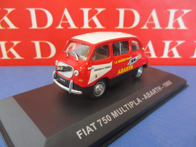 Die cast 1/43 Modellino Auto Pubblicitaria Fiat 750 Multipla Abarth 1960