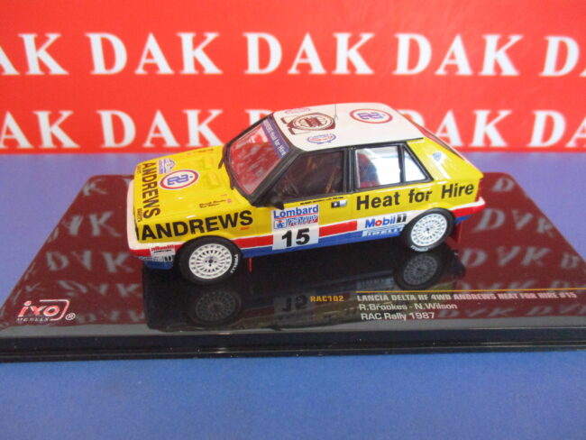 Die cast 1/43 Modellino Auto Lancia Delta HF 4WD N15 Andrews RAC Rally 1987