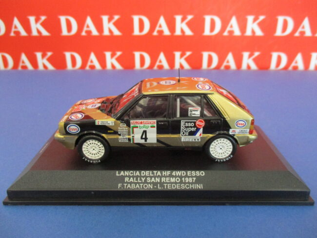 Die cast 1/43 Modellino Auto Lancia Delta 4WD Esso Rally Sanremo 1987 F. Tabaton