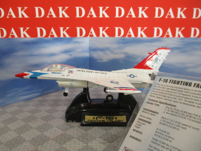 Die cast 1/72 Aereo Aircraft Lockeed Martin F-16 Fighting Falcon USA Motor Max