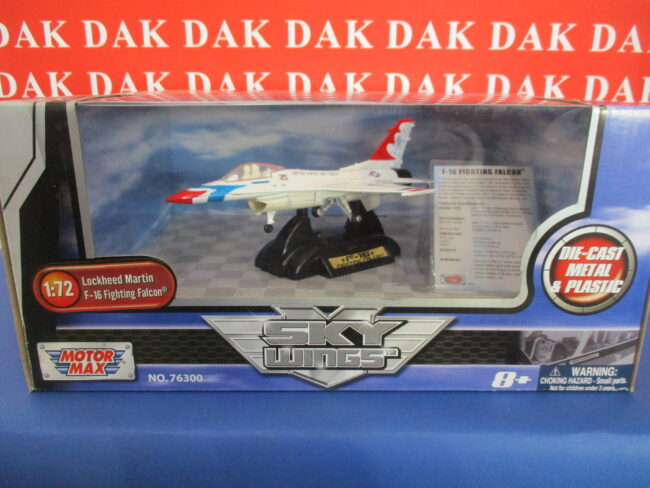 Die cast 1/72 Aereo Aircraft Lockeed Martin F-16 Fighting Falcon USA Motor Max - immagine 5