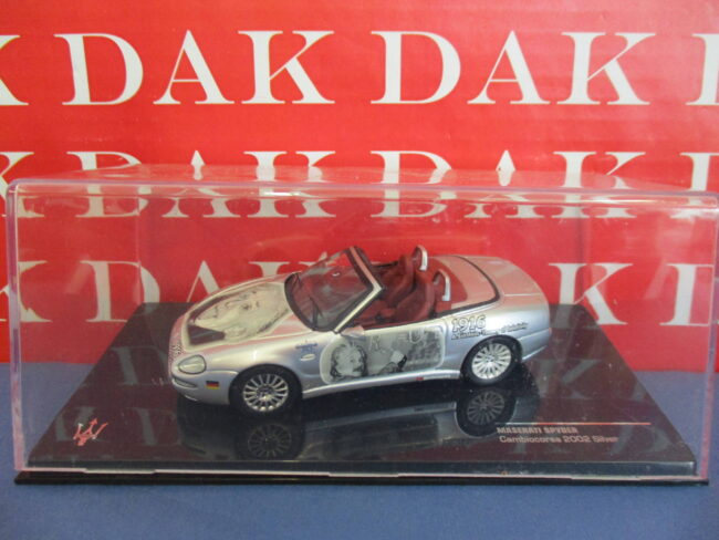 Die cast 1/43 Modellino auto Maserati Cambiocorsa Spyder 2002 Silver A. Einstein - immagine 6