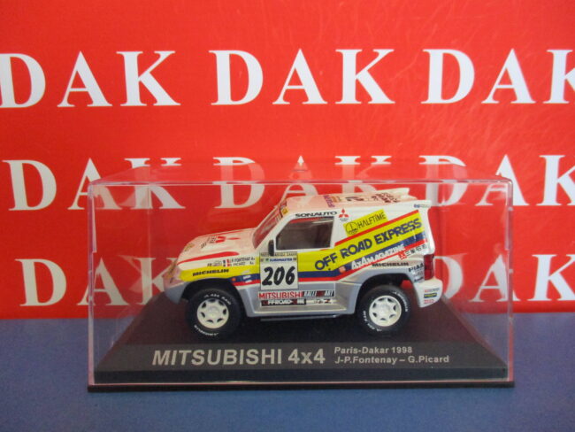 Die cast 1/43 Modellino Auto Mitsubishi Pajero 4x4 Paris Dakar 1998 HB - immagine 4