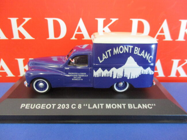 Die cast 1/43 Modellino Furgone Pubblicitario Peugeot 203 C8 Lait Mont Blanc - immagine 2