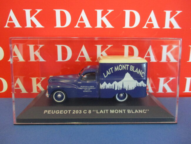 Die cast 1/43 Modellino Furgone Pubblicitario Peugeot 203 C8 Lait Mont Blanc - immagine 4