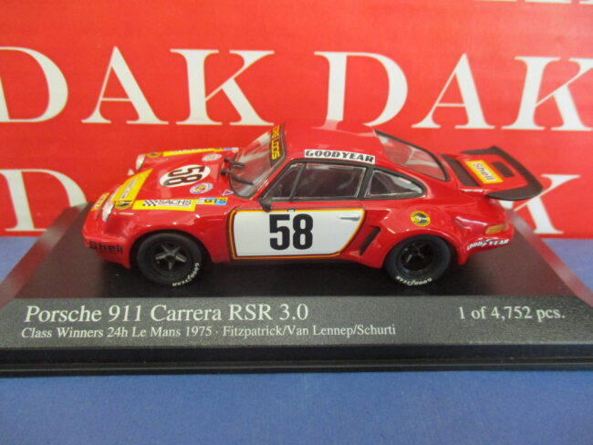 Die cast 1/43 Modellino Auto Porsche 911 Carrera RSR 3.0 24H Le Mans 1975