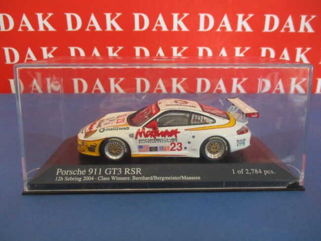 Die cast 1/43 Modellino Auto Porsche 911 GT3 RSR 12H Sebring 2004 by Minichamps - immagine 6