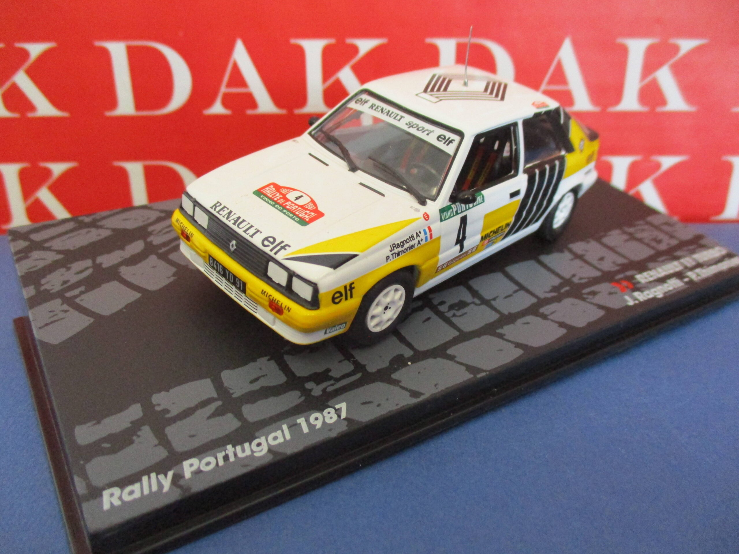 Die cast 1/43 Modellino Auto Renault 11 Turbo Rally Portogallo 1987 J.  Ragnotti