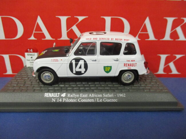 Die cast 1/43 Modellino Auto Renault 4 Rally East African Safari 1962 B. Consten