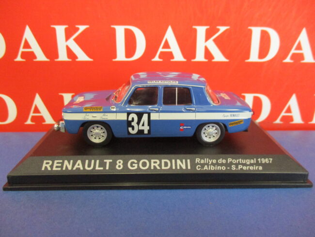 Die cast 1/43 Modellino Auto Renault 8 Gordini Rally Portogallo 1967 C. Albino