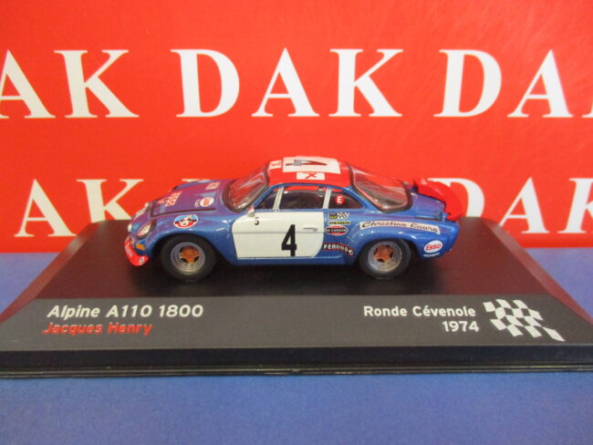 Die cast 1/43 Modellino Auto Renault Alpine A110 1800 Rally Ronde Cevenole 1974