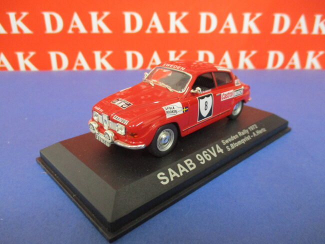 Die cast 1/43 Modellino Auto Saab 96V4 Rally Sweden 1972 S. Blomqvist HB - immagine 2