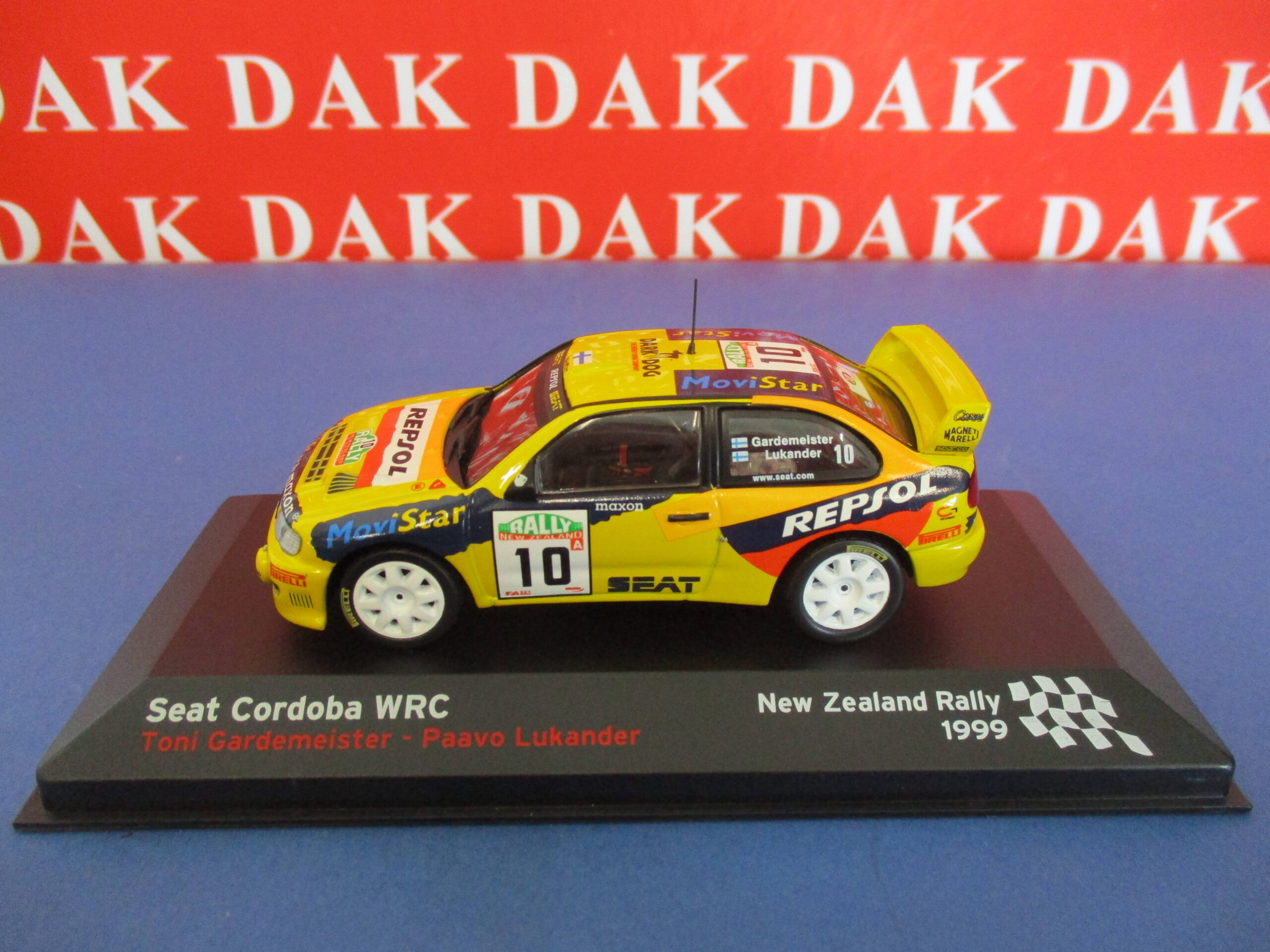 Die cast 1/43 Modellino Auto Seat Cordoba WRC Rally New Zealand T. Gardemeister