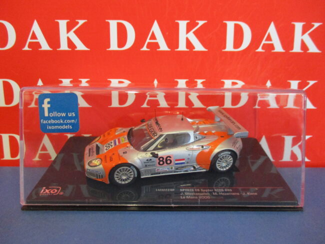 Die cast 1/43 Modellino Auto Spyker C8 Spyder GT2R N86 24H Le Mans 2006 by Ixo - immagine 4