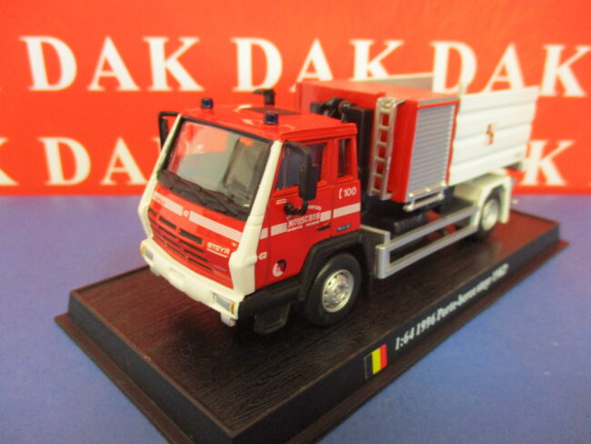 Die cast 1/64 Modellino Camion Pompieri Steyr 19KP Porte-Berce 1996 Belgium 22 - immagine 2