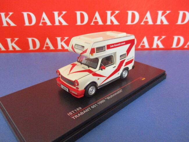 Die cast 1/43 Modellino Auto Camper Trabant 601 Wohnmobile 1980 by IST - immagine 2