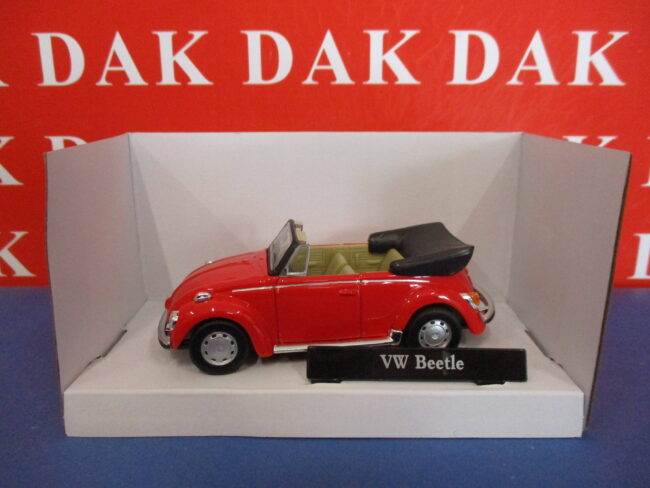 Die cast 1/43 Modellino Auto Volkswagen Maggiolino Cabrio rosso by Cararama