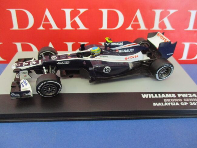 Die cast 1/43 Modellino Auto F1 Williams FW 34 Malaysia GP 2012 B. Senna - immagine 2