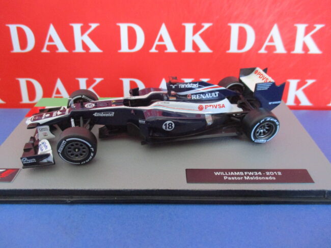 Die cast 1/43 Modellino Auto F1 Williams FW34 2012 P. Maldonado