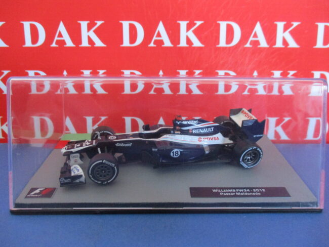 Die cast 1/43 Modellino Auto F1 Williams FW34 2012 P. Maldonado - immagine 4