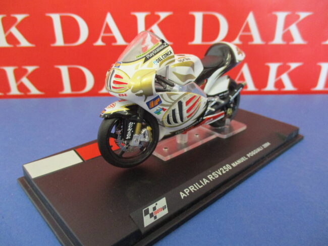 Die cast 1/24 Modellino Moto Aprilia RSV250 M. Poggiali 2004 - immagine 2