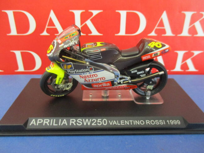 Die cast 1/24 Modellino Moto GP Aprilia RSW250 Valentino Rossi 1999