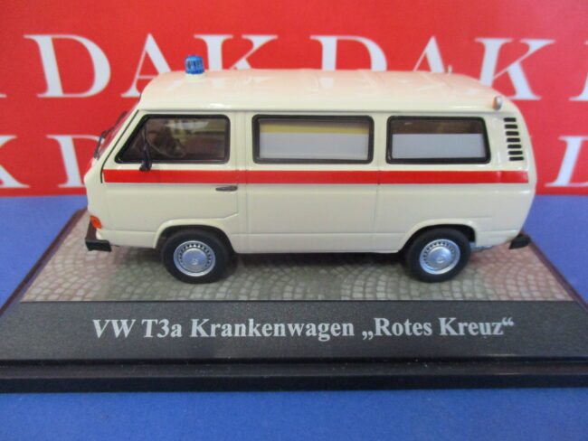 Die cast 1/43 Modellino Volkswagen T3a Ambulanza Ambulance Rotes Kreuz - immagine 2