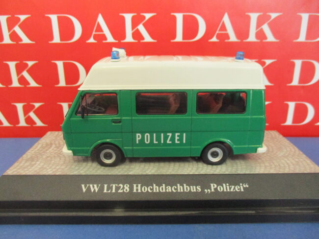 Die cast 1/43 Modellino Bus Polizia Police Polizei Volkswagen LT28 Hochdachbus - immagine 2