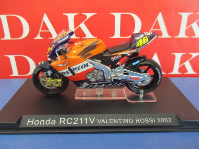 Die cast 1/24 Modellino Moto GP Honda RC211 Valentino Rossi 2002