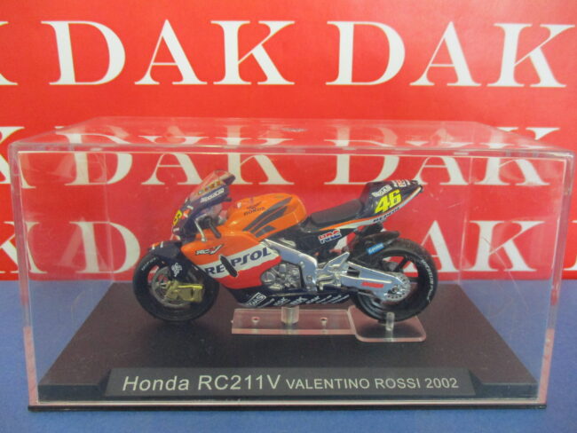 Die cast 1/24 Modellino Moto GP Honda RC211 Valentino Rossi 2002 - immagine 4