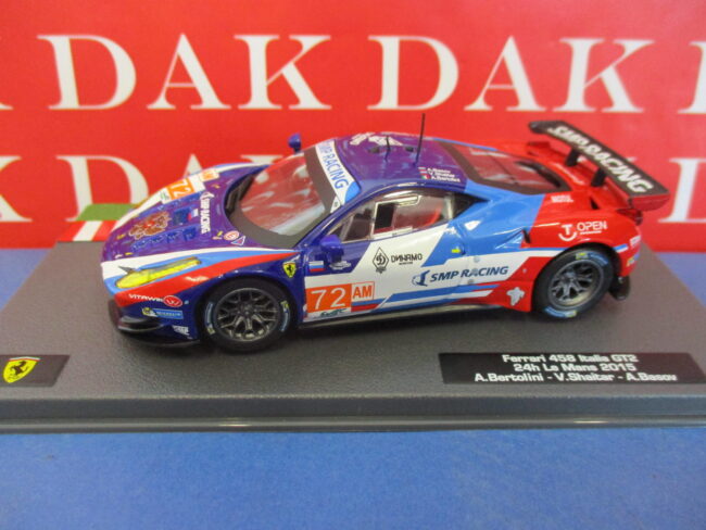 Die cast 1/43 Modellino Auto Ferrari 458 Italia GT2 N72 24H Le Mans 2015 Bertoli