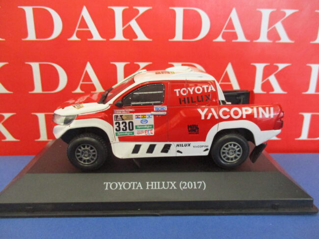 Die cast 1/43 Modellino Auto Toyota Hilux Rally Dakar 2017 A. Iacopini