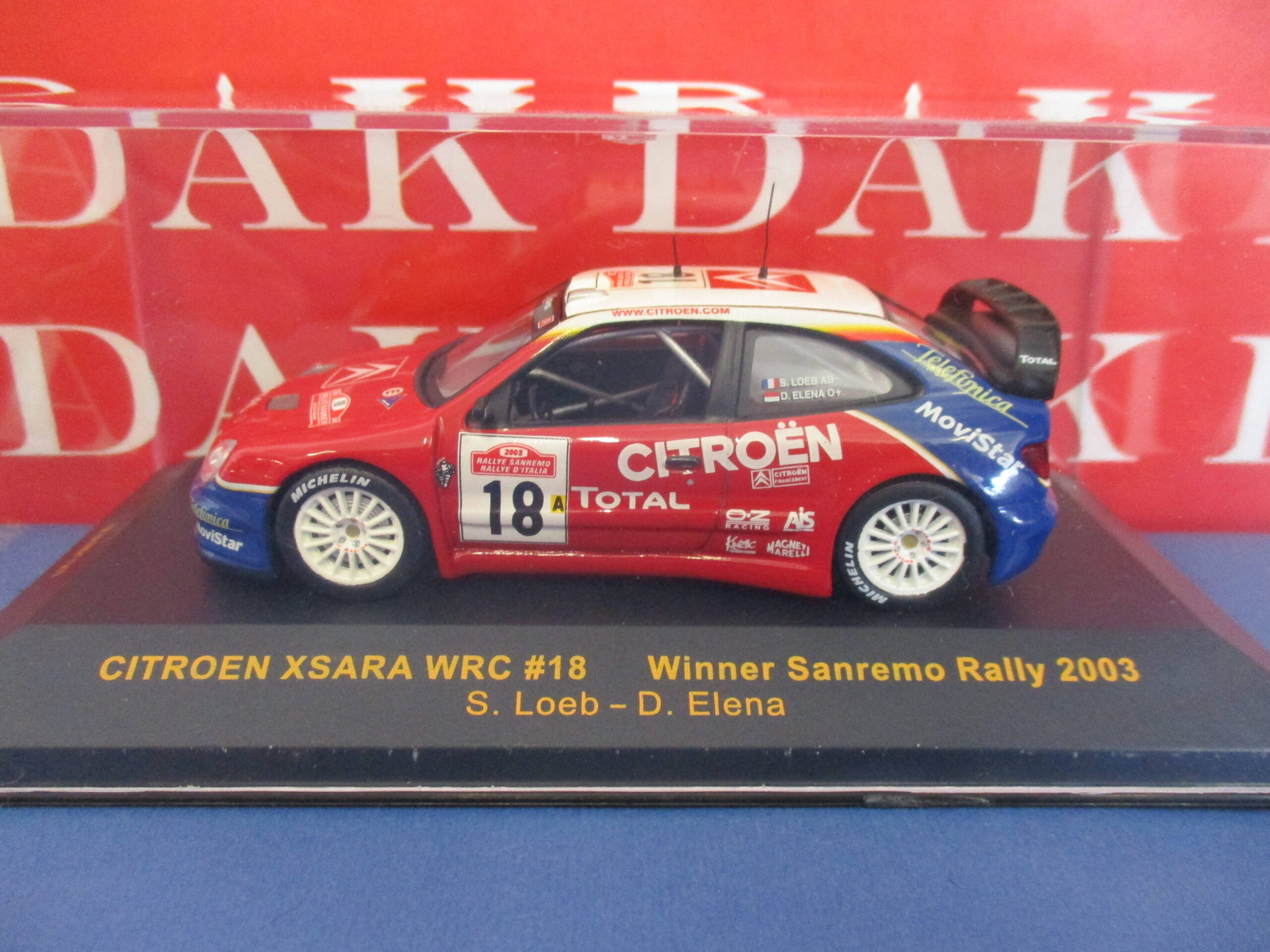 Die cast 1/43 Modellino Auto Citroen Xsara WRC Rally Sanremo 2003