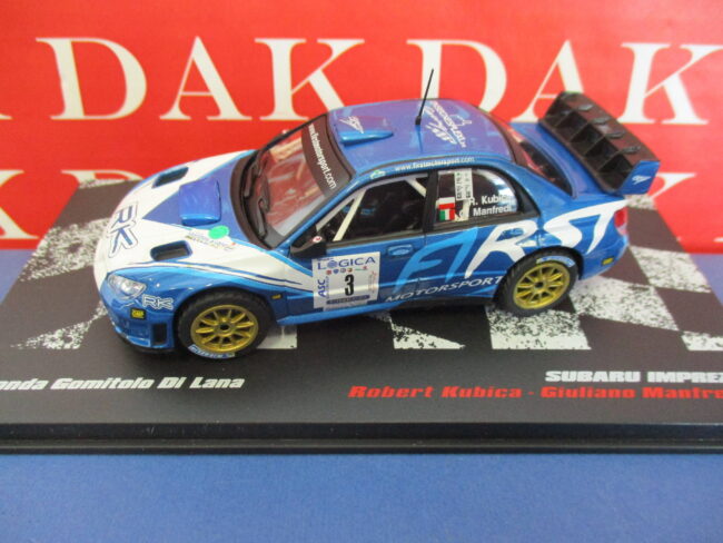 Die cast 1/43 Modellino Auto Subaru Impreza WRC Rally Lana 2012 R. Kubica