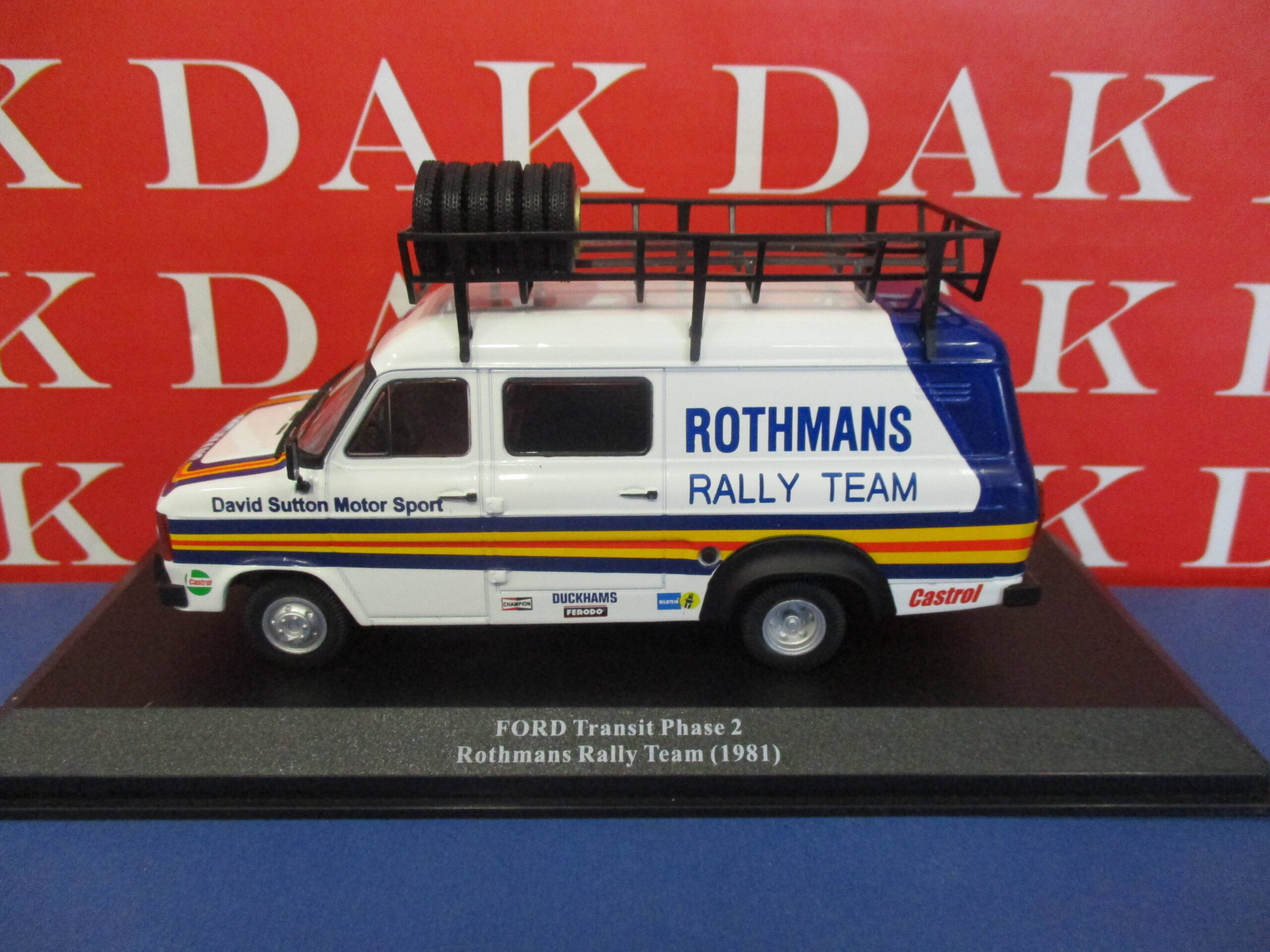 Die cast 1/43 Modellino Furgone Ford Transit Phase 2 Rothmans Rally Team 1981