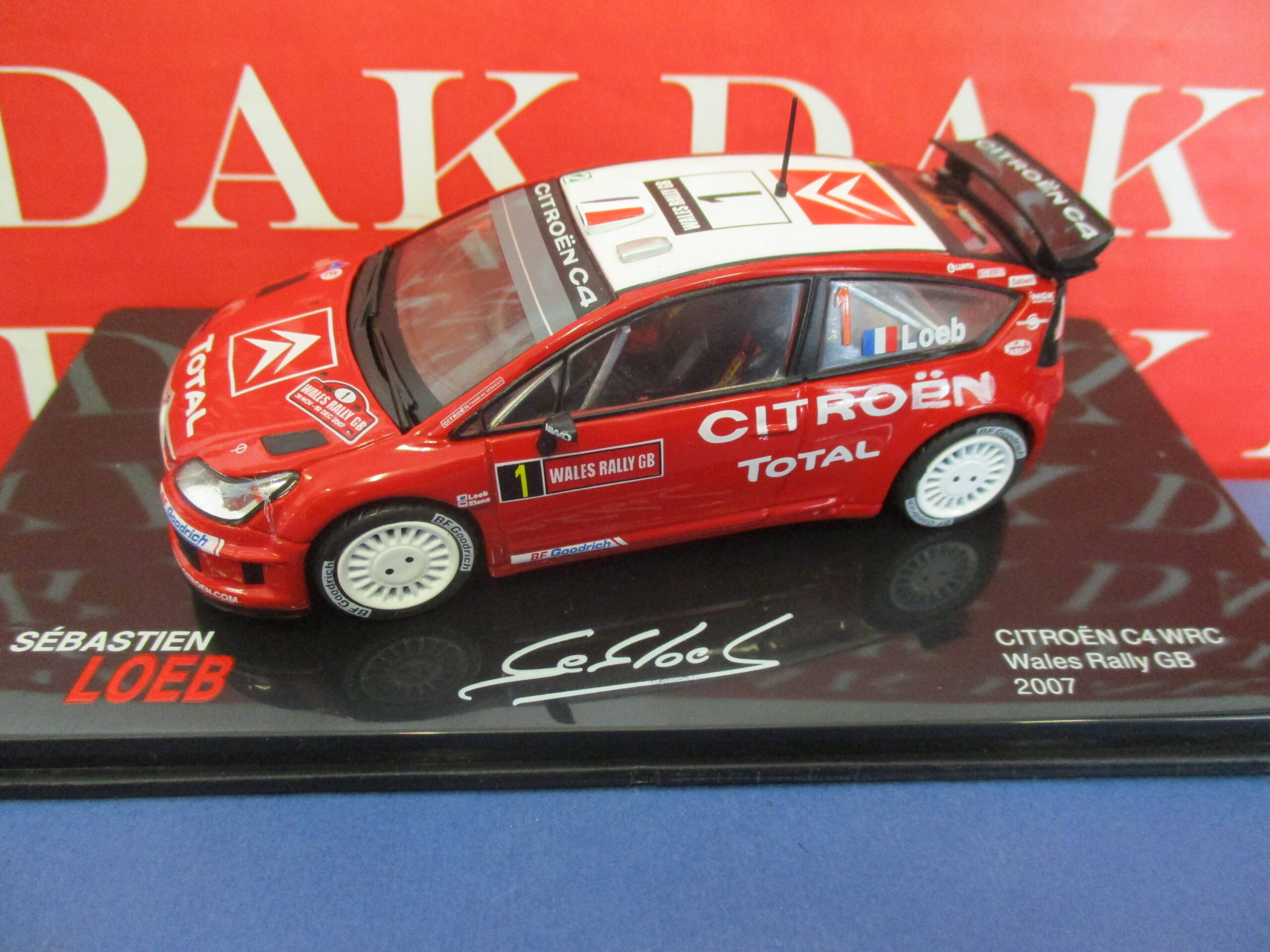 Die cast 1/43 Modellino Auto Citroen C4 WRC Rally Wales 2007 S. Loeb