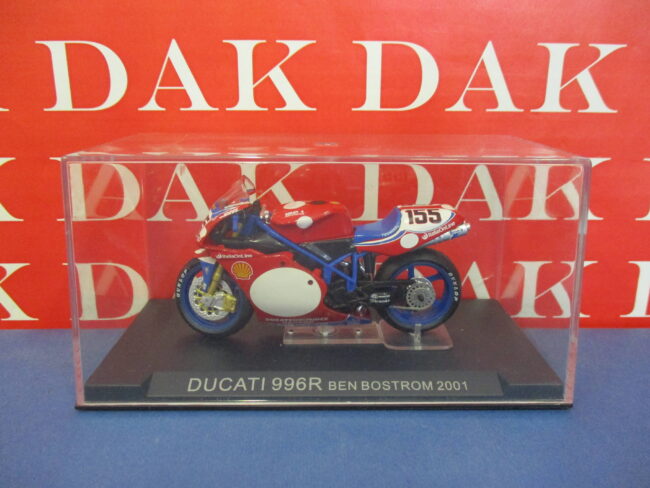 Die cast 1/24 Modellino Moto Ducati 996R Ben Bostrom 2001 - immagine 4