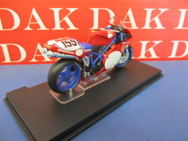 Die cast 1/24 Modellino Moto Ducati 996R Ben Bostrom 2001 - immagine 3