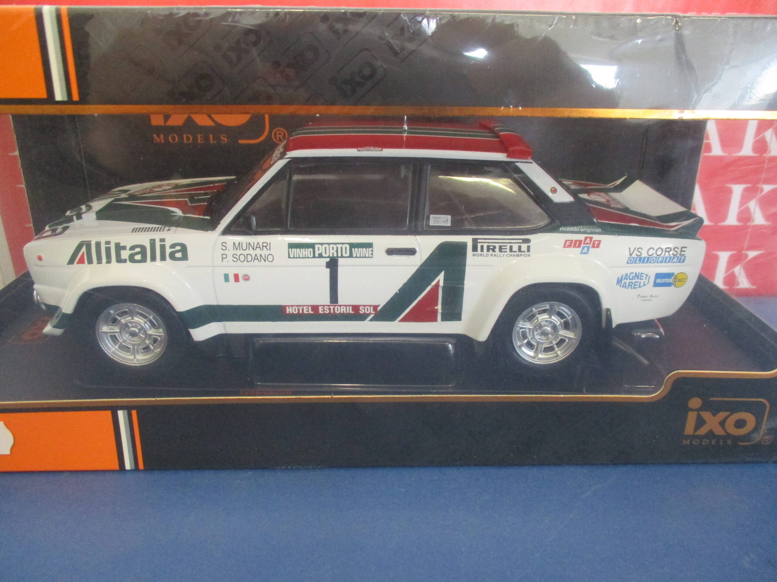 Die cast 1/18 Modellino Auto Fiat 131 Abarth Rally Portugal 1978 S