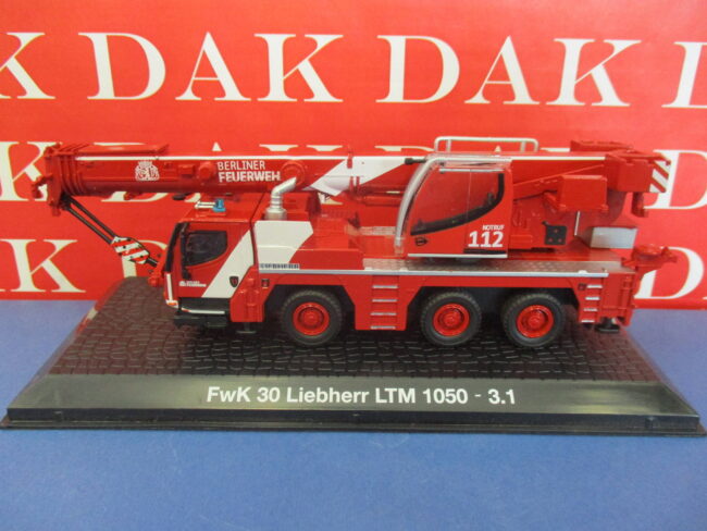 Die cast 1/72 Modellino Camion Pompieri Berlino FwK 30 Liebherr LTM 1050 3.1