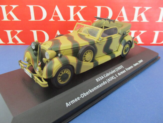 Die cast 1/43 Modellino Auto Horch 853A Cabriolet AOK 1 Armee France 1944 - immagine 2