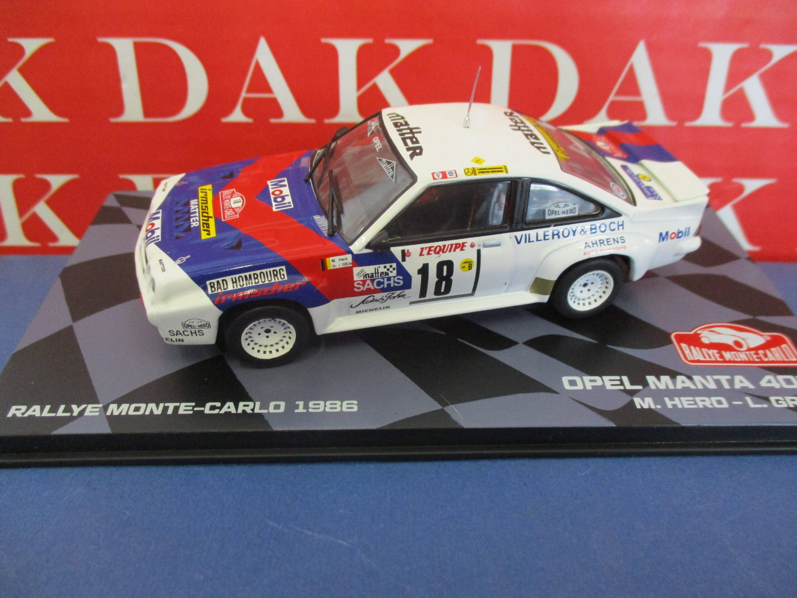 Die cast 1/43 Modellino Auto Opel Manta 400 Rally Monte Carlo M. Hero 1986 RMC