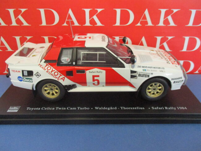 Die cast 1/24 Modellino Auto Toyota Celica Twin Cam Turbo Rally Safari 1984