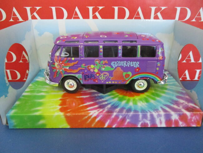 Die cast 1/24 1/25 Modellino Furgone Van Volkswagen T1 Samba Hippie Purple