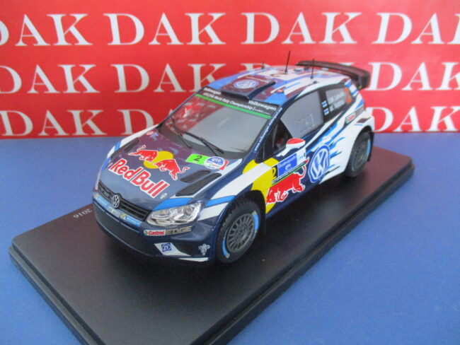 Die cast 1/24 Modellino Auto Volkswagen Polo R WRC Rally Messico 2016 Latvala - immagine 2